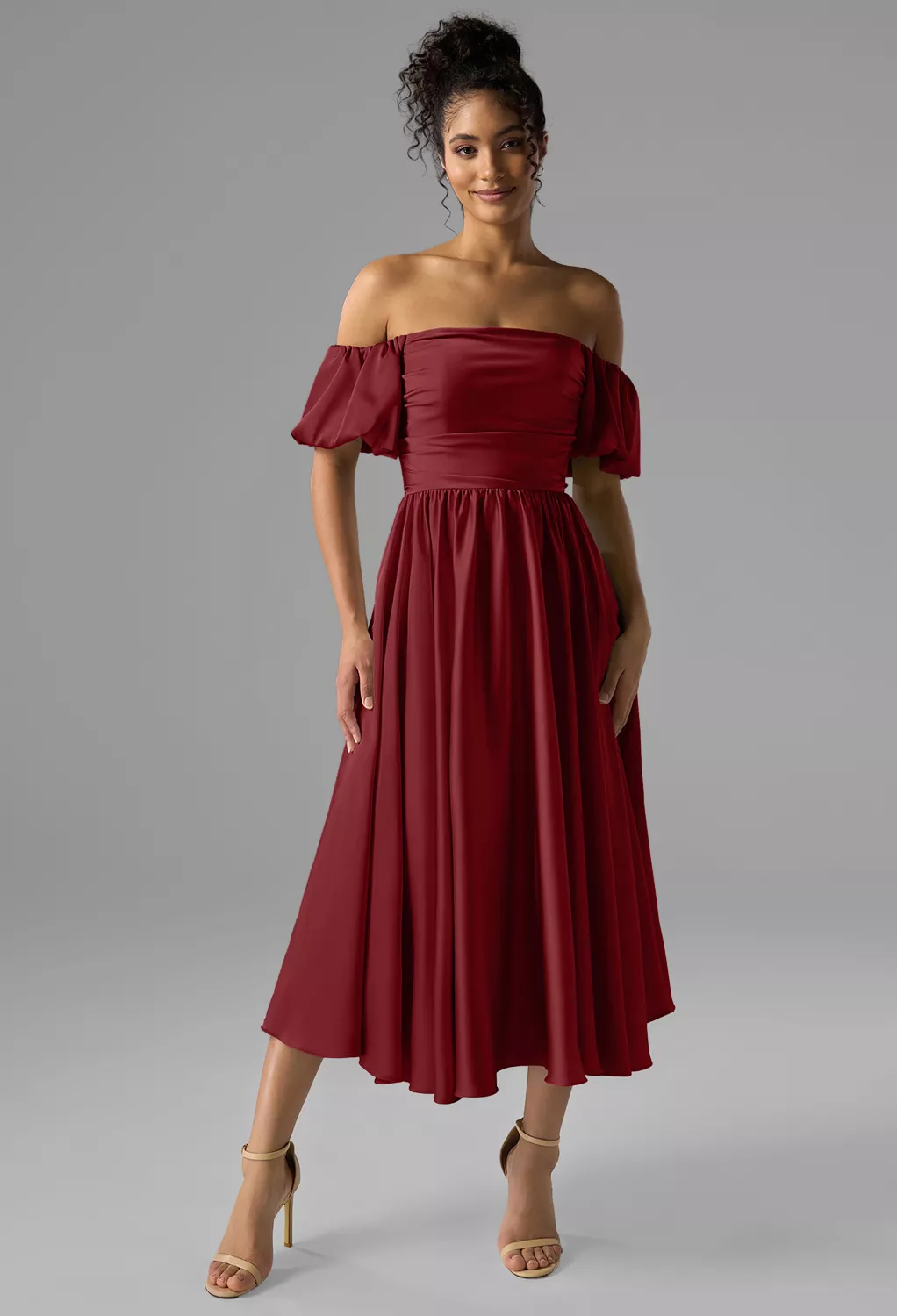 AW Kye Burgundy  Cocktail Wedding Guest Dresses